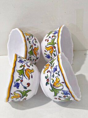 Le Cadeaux Capri Dessert  Berry Snack Bowls 4.5" Set of 4 New